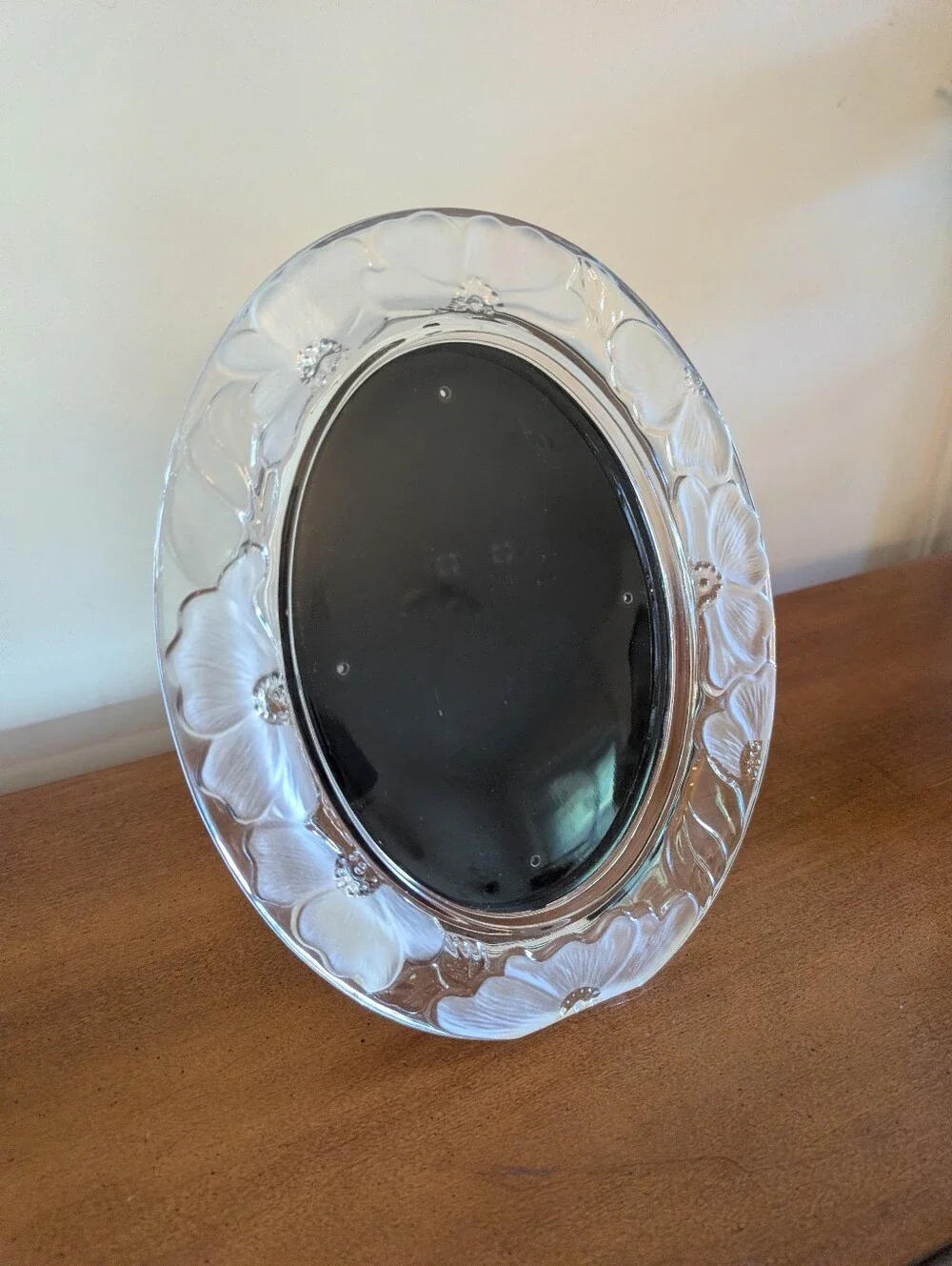 Waterford Crystal Marquis Oval Mirror With Dogwood Flowers